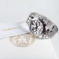  Shop Authentic Versace Aion Chronograph White Dial Silver Steel Strap Watch for Men - VBR040017 - Luxxuri
