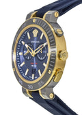  Shop Authentic Versace V Extreme Chronograph Blue & Gold Tone Dial Blue Rubber Strap Watch for Men - VCN010017 - Luxxuri