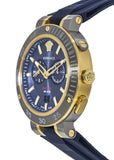  Shop Authentic Versace V Extreme Chronograph Blue & Gold Tone Dial Blue Rubber Strap Watch for Men - VCN010017 - Luxxuri