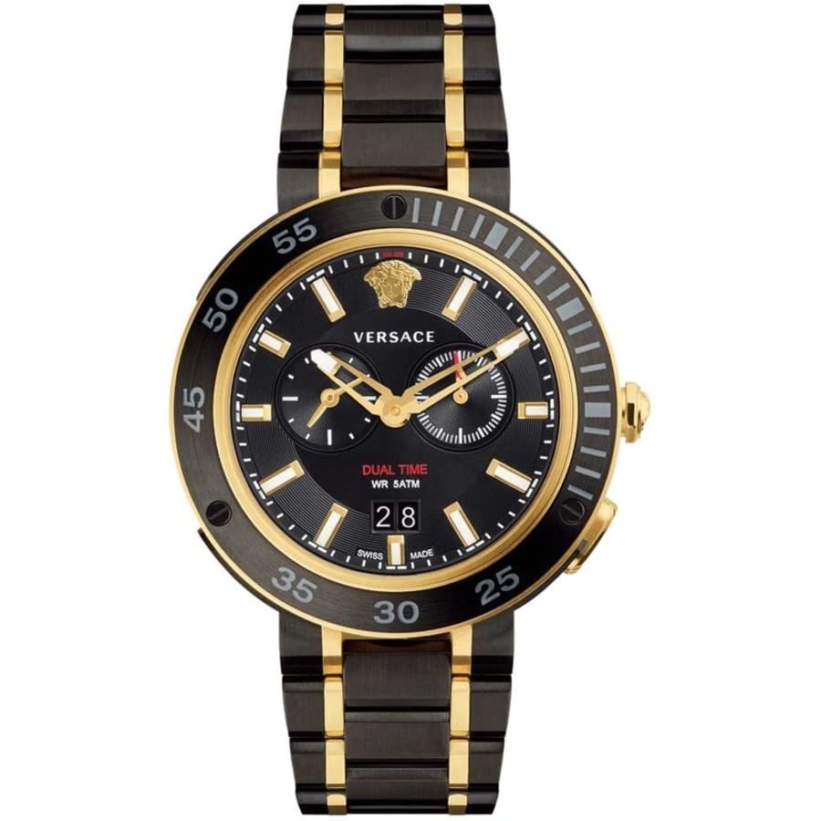  Shop Authentic Versace V Extreme Pro Two Tone Dial Stainless Steel Strap Watch for Men - VCN040017 - Luxxuri