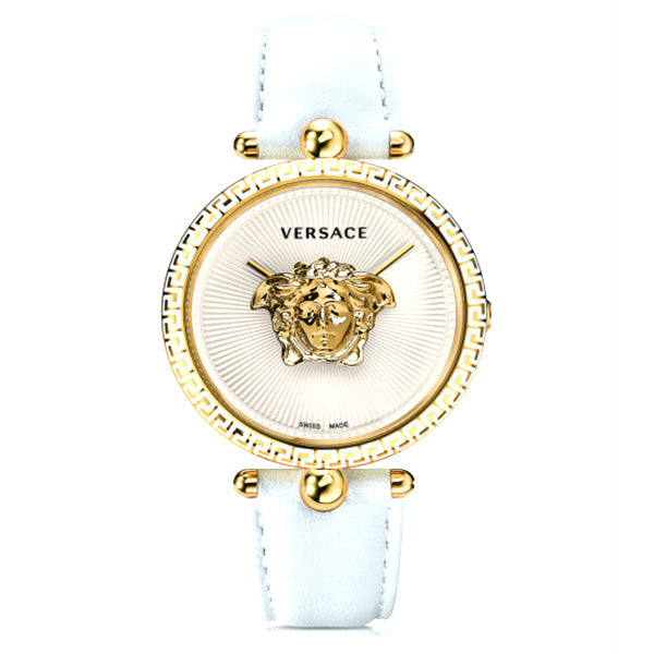 Shop Authentic Versace Palazzo Empire White Dial White Leather Strap Watch for Women - VCO040017 - Luxxuri