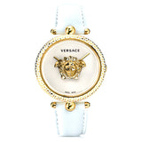  Shop Authentic Versace Palazzo Empire White Dial White Leather Strap Watch for Women - VCO040017 - Luxxuri