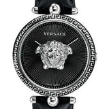 Shop Authentic Versace Palazzo Empire Black Dial Black Leather Strap Watch for Women - VCO060017 - Luxxuri