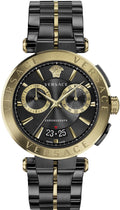  Shop Authentic Versace Aion Chronograph Black Dial Black Steel Strap Watch for Men - VE1D01620 - Luxxuri