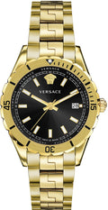 Shop Authentic Versace Hellenyium Quartz Black Dial Gold Steel Strap Watch For Men - VE3A00820 - Luxxuri