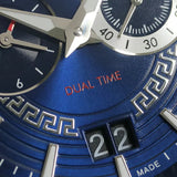  Shop Authentic Versace V Race Chronograph Quartz Blue Dial Blue Leather Strap Watch For Men - VEBV00419 - Luxxuri