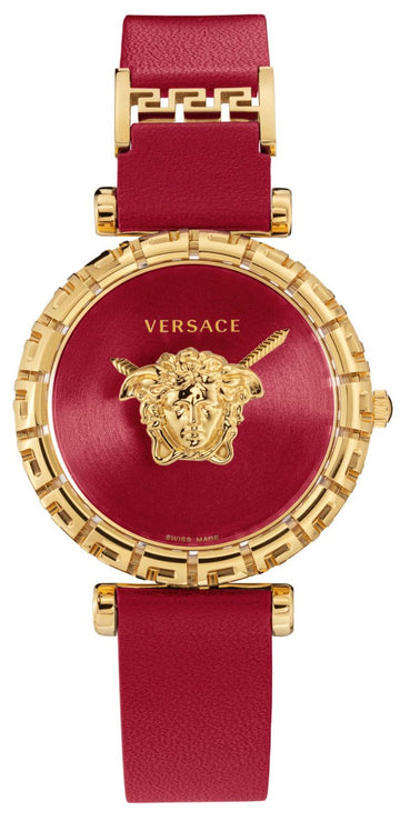  Shop Authentic Versace Palazzo Empire Greca Red Dial Red Leather Strap Watch for Women - VEDV00319 - Luxxuri