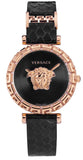  Shop Authentic Versace Palazzo Empire Greca Black Dial Black Leather Strap Watch for Women - VEDV00719 - Luxxuri