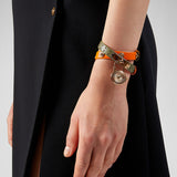  Shop Authentic Versace Medusa Lock Icon Quartz Gold Dial Pink & Blue Leather Strap Watch For Women - VEDW00219 - Luxxuri