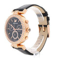  Shop Authentic Swarovski Era Journey Chronograph Black Dial Black Leather Strap Watch for Women - 5295320 - Luxxuri