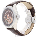  Shop Authentic Bulova Classic Skeleton Automatic Brown Dial Brown Leather Strap Watch for Men - 96A120 - Luxxuri