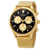  Shop Authentic Movado Heritage Calendoplan Chronograph Black Dial Gold Mesh Strap Watch for Men - 3650098 - Luxxuri