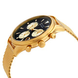  Shop Authentic Movado Heritage Calendoplan Chronograph Black Dial Gold Mesh Strap Watch for Men - 3650098 - Luxxuri
