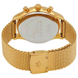  Shop Authentic Movado Heritage Calendoplan Chronograph Black Dial Gold Mesh Strap Watch for Men - 3650098 - Luxxuri