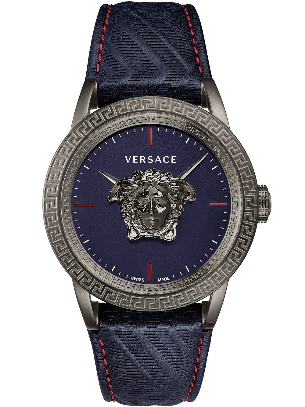  Shop Authentic Versace Palazzo Empire Blue Dial Blue Leather Strap Watch for Men - VERD00118 - Luxxuri