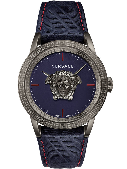  Shop Authentic Versace Palazzo Empire Blue Dial Blue Leather Strap Watch for Men - VERD00118 - Luxxuri