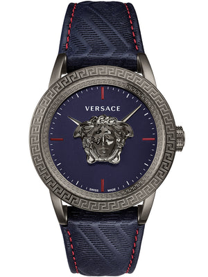  Shop Authentic Versace Palazzo Empire Blue Dial Blue Leather Strap Watch for Men - VERD00118 - Luxxuri