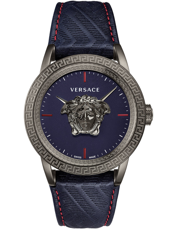  Shop Authentic Versace Palazzo Empire Blue Dial Blue Leather Strap Watch for Men - VERD00118 - Luxxuri