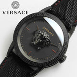  Shop Authentic Versace Palazzo Empire Black Dial Black Leather Strap Watch for Men - VERD00218 - Luxxuri