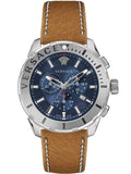  Shop Authentic Versace Casual Chronograph Blue Dial Brown Leather Strap Watch for Men - VERG002-18 - Luxxuri