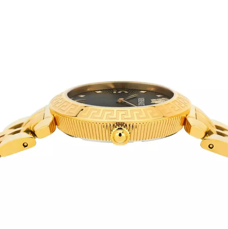  Shop Authentic Versace Daphnis Quartz Black Dial Gold Steel Strap Watch for Women - VEOCA0524 - Luxxuri