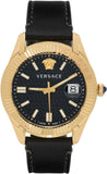  Shop Authentic Versace Greca Time Quartz Black Dial Brown Leather Strap Watch For Men - VE3K00222 - Luxxuri