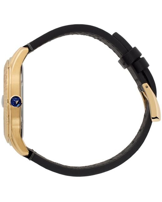  Shop Authentic Versace Greca Time Quartz Black Dial Brown Leather Strap Watch For Men - VE3K00222 - Luxxuri