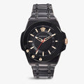  Shop Authentic Versace Chain Reaction Quartz Black Dial Black Steel Strap Watch for Men - VEDY00719 - Luxxuri