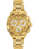  Shop Authentic Versace Dylos Chronograph Gold Dial Gold Steel Strap Watch for Men - VQC040015 - Luxxuri