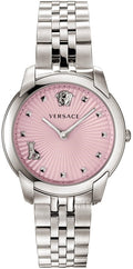  Shop Authentic Versace Audrey Quartz Pink Dial Silver Steel Strap Watch for Women - VELR00419 - Luxxuri