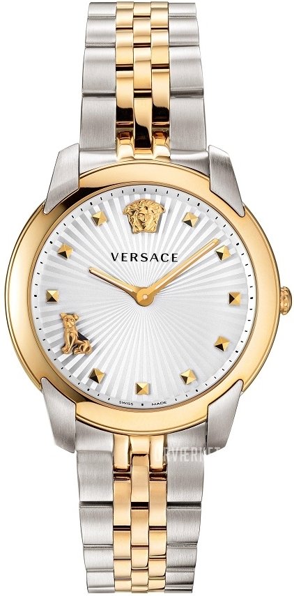  Shop Authentic Versace Audrey Quartz White Dial Two Tone Steel Strap Watch for Women - VELR00519 - Luxxuri