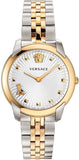  Shop Authentic Versace Audrey Quartz White Dial Two Tone Steel Strap Watch for Women - VELR00519 - Luxxuri