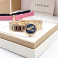  Shop Authentic Versace V Virtus Quartz Black Dial Gold Steel Strap Watch For Women - VET300121 - Luxxuri
