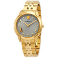  Shop Authentic Versace Audrey Quartz Grey Dial Gold Steel Strap Watch for Women - VELR00719 - Luxxuri