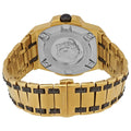 Versace Chain Reaction Quartz Black Dial Two Tone Steel Strap Watch for Men - VEDY00619