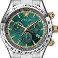  Shop Authentic Versace Classic Chronograph Quartz Green Dial Silver Steel Strap Watch For Men - VEV700721 - Luxxuri