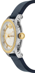  Shop Authentic Versace Viamond Quartz White Dial Blue Leather Strap Watch For Men - VEPO00120 - Luxxuri