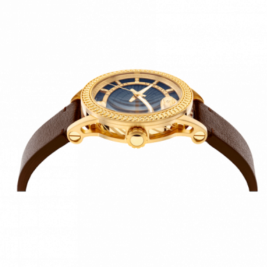  Shop Authentic Versace Code Quartz Blue Dial Brown Leather Strap Watch For Men - VEPO00220 - Luxxuri