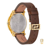  Shop Authentic Versace Code Quartz Blue Dial Brown Leather Strap Watch For Men - VEPO00220 - Luxxuri