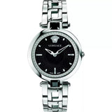  Shop Authentic Versace Crystal Gleam Guilloche  Black Dial Silver Steel Strap Watch for Women - VAN030016 - Luxxuri