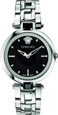  Shop Authentic Versace Crystal Gleam Guilloche  Black Dial Silver Steel Strap Watch for Women - VAN030016 - Luxxuri