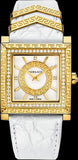  Shop Authentic Versace DV25 Diamonds White Dial White Leather Strap Watch For Women - VQF060015 - Luxxuri
