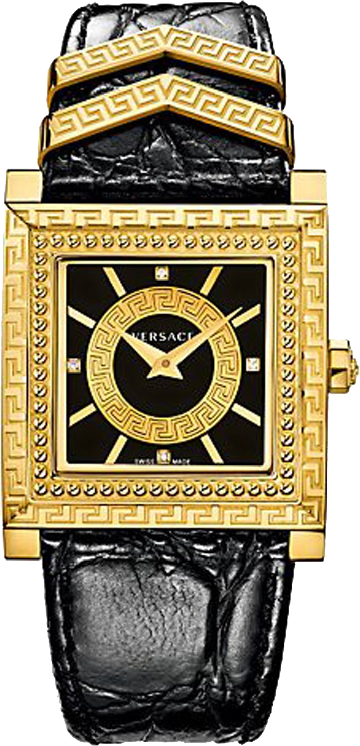  Shop Authentic Versace VD-25 Diamonds Black Dial Black Leather Strap Watch for Women - VQF020015 - Luxxuri
