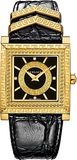  Shop Authentic Versace VD-25 Diamonds Black Dial Black Leather Strap Watch for Women - VQF020015 - Luxxuri
