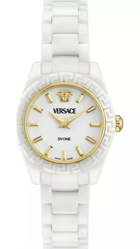  Shop Authentic Versace DV One Mini White Dial White Ceramic Dial Watch for Women - VE9F00224 - Luxxuri
