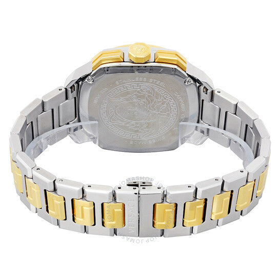  Shop Authentic Versace Dylos Chronograph Silver Dial Two Tone Steel Strap Watch for Men - VQC030015 - Luxxuri