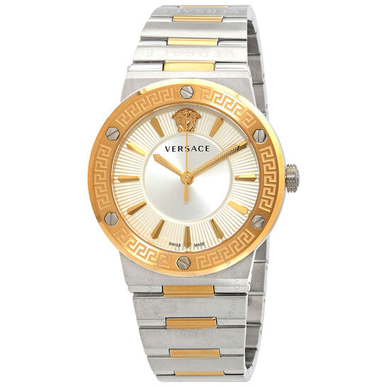  Shop Authentic Versace Hellenyium Green Dial Two Tone Steel Strap Watch for Women - VEVH00620 - Luxxuri