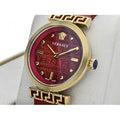  Shop Authentic Versace Greca Meander Red Dial Red Leather Strap Watch for Women - VELW00320 - Luxxuri