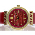  Shop Authentic Versace Greca Meander Red Dial Red Leather Strap Watch for Women - VELW00320 - Luxxuri