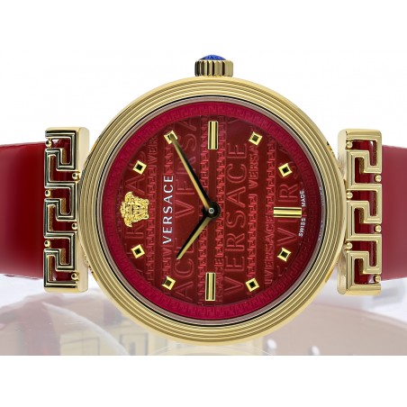  Shop Authentic Versace Greca Meander Red Dial Red Leather Strap Watch for Women - VELW00320 - Luxxuri